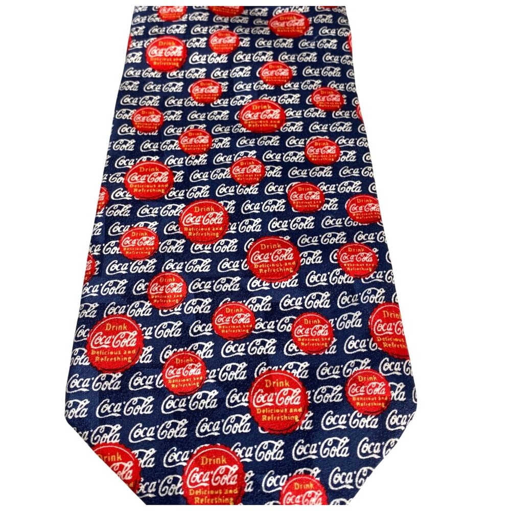 Everything Coca-Cola Vintage Rare Collectible Retro Novelty Men's Dress Neck Tie - Picture 3 of 9
